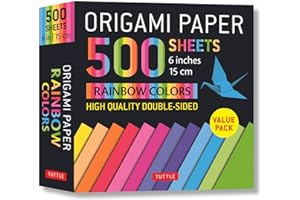 Origami Paper 500 sheets Rainbow Colors 6 (15 cm): Tuttle Origami Paper: Double-Sided Origami Sheets Printed with 12 Color Co