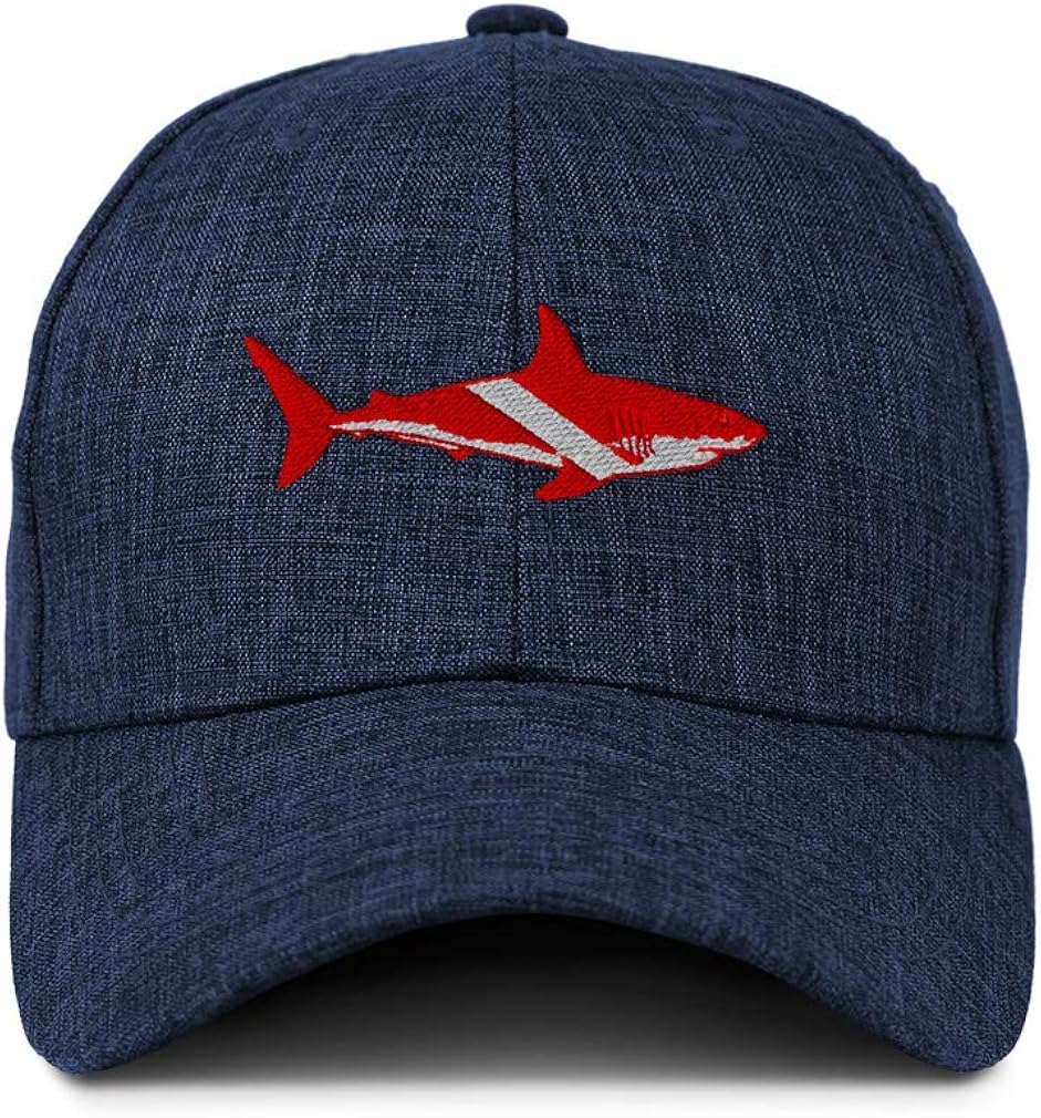 Custom Baseball Cap Scuba Diving Flag Shark Embroidery Acrylic Strap Closure