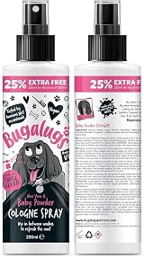 BUGALUGS Baby Powder Dog Cologne Spray with Aloe Vera - Odour Eliminator view 1
