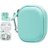 CaseSack Case for JLab Go Air Pop, Air Tones+/ Tones, JBuds Mini True Wireless Earbuds, Compact Organizer for The Charger case and Charger Cord (Mint)