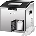 IKER Ice Maker and Ice Shaver Machine Countertop, 44lbs Bullet Ice Cube in 24H, Ice Maker Machine with Snow Cone Maker for Ho