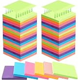 Kajaia 24 Pads Full Adhesive Sticky Notes, Colorful Sticky Note, 3x3 Inches | Memo Self Stick Pads, Easy to Post for Office Home School Meetings Supplies, Notes Reminders, 6 Pastel Colors, 80 Sheets/pad