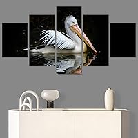SIGNWIN 5 Panel Canvas Wall Art Modern Art Birds Bohemian Expressive Multicolor Photography Single for Home Decorations Ready to Hang - 60
