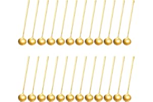 24Pcs Coffee Spoons, Stainless Steel Espresso Spoons 15cm Mini Teaspoons Small Gold Soup Spoons for Coffee Bistro Tea Ice Cre