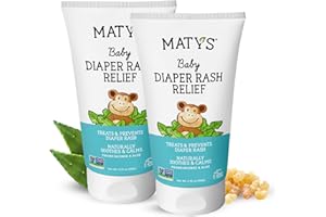 Matys Baby Diaper Rash Relief Ointment, Petroleum Free Diaper Cream for Babies 2 Months Old +, Soothing Balm Protection for Chafed Skin, Nurturing Lavender & Aloe w/Zinc Oxide, 2 Pack, 3.75 oz each