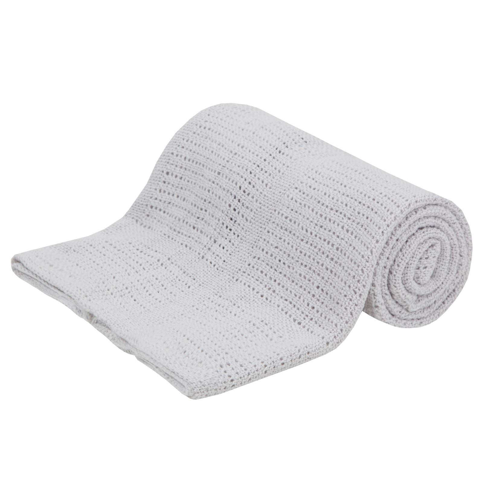 Lora Dora Baby Cellular Blanket for Newborn Boys and Girls 100% Pure Cotton Extra Soft for Cot Crib Moses Baskets Pushchairs Prams