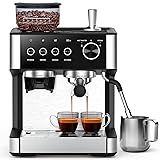 COWSAR Espresso Machine with Grinder, 15 Bar
