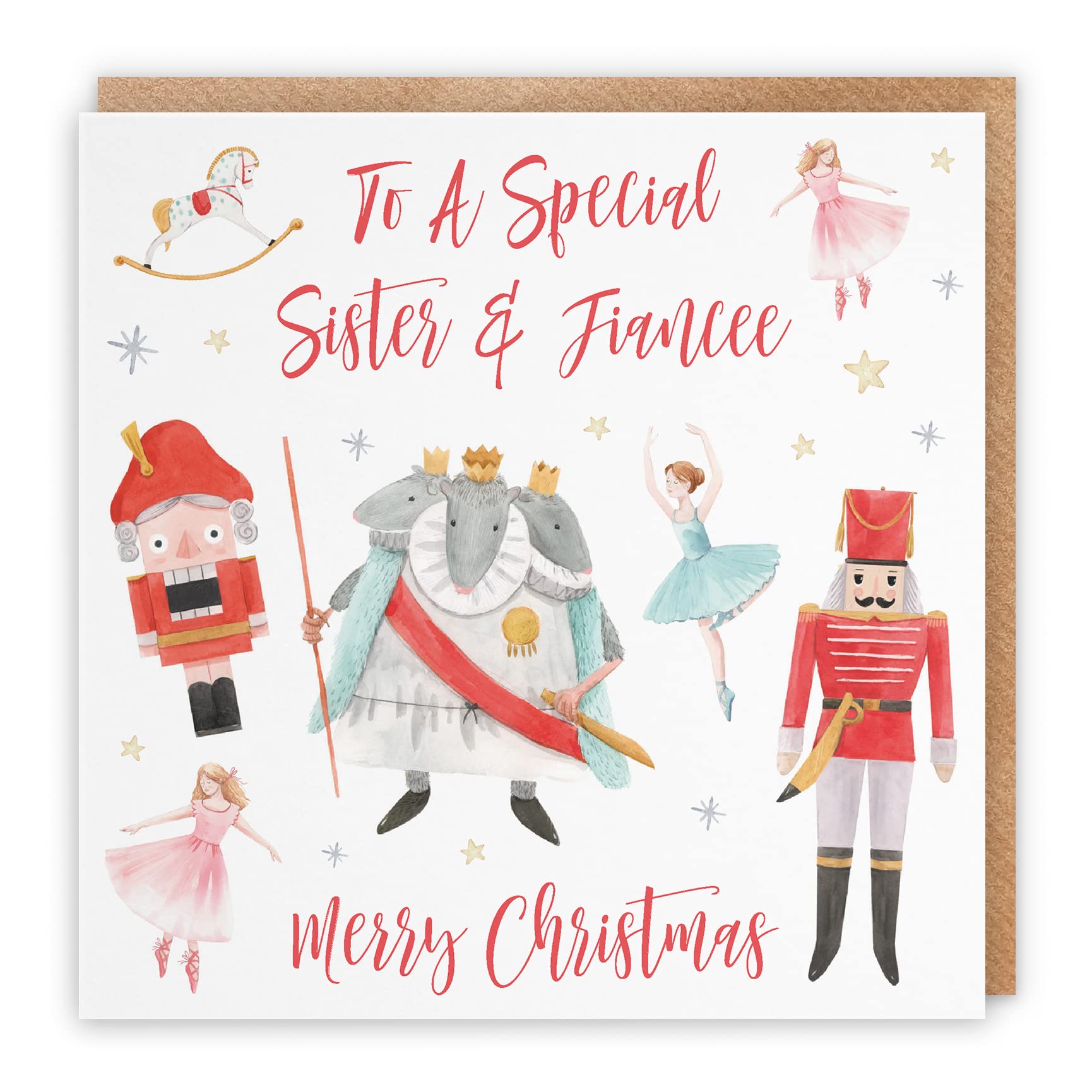 Hunts England - Sister And Fiancee Christmas Card - To A Special Sister & Fiancee - Merry Christmas - Nutcracker Collection - Fun Xmas Card - Fun Xmas Card