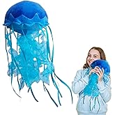 KAYBOBEZK Jellyfish Plush, Jellyfish Stuffed Animal Toy, Simulation Cute Blue Jelly Fish Plush Pillow Room Decor Toy, Unique Plush Gifts for Kids Cute