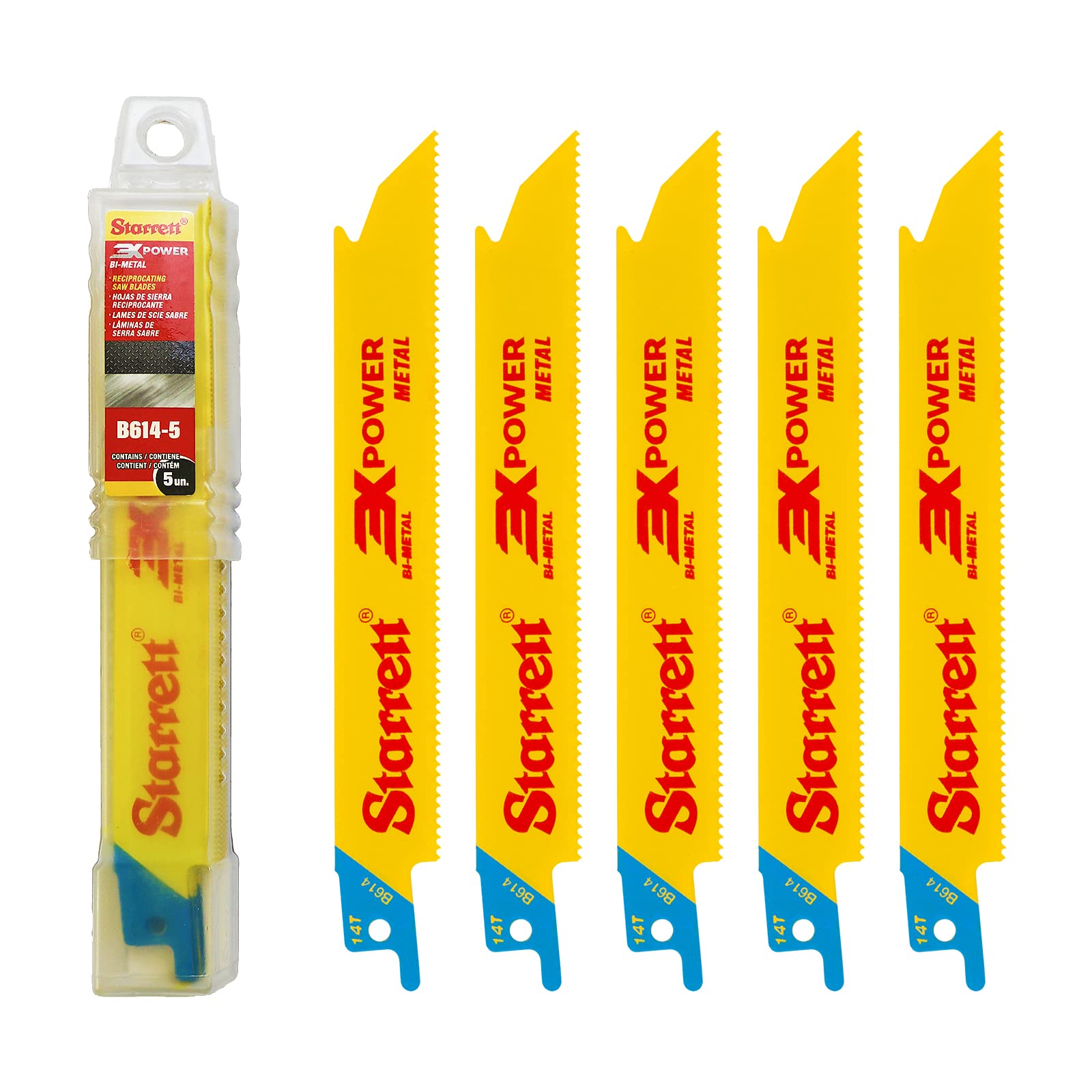 Starrett Metal Cutting Reciprocating Saw Blade 150mm (6-inch) - Pack of 5