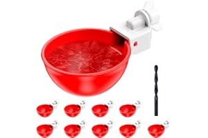 ZenxyHoC Chicken Waterer Cups, 10 Pack Automatic DIY Chicken Water Cups with 3/8'' Hole Saw