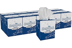 Georgia-Pacific Angel Soft Ultra Professional Series Premium 2-Ply Facial Tissue (4636014), 96 Sheets Per Box, 10 Tissue Cube Boxes Per Case
