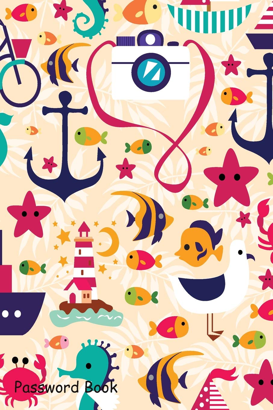 Password Book: Include Alphabetical Index With Aquatic Animal