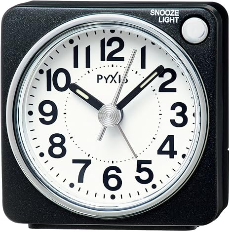 Amazon Com Seiko Clock Alarm Clock Clock Pyxis Light Black Nr437k Home Kitchen