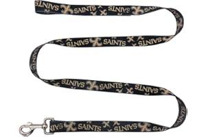 NFL New Orleans Saints Team Pet Leash, 0.75-inches by 60-inches, Gold