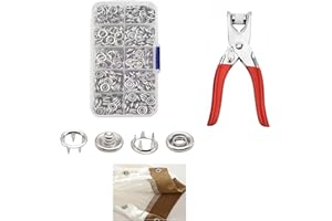 100 Sets Metal Snap Button Kit, Five Claw Buckle Tool Set with Fastener Pliers Press Tool for DIY Crafts, Clothes, Hats, Sewi