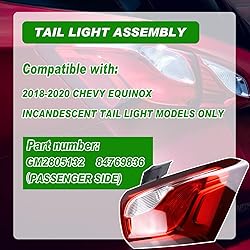 Lochnchn Halogen Tail Light Assembly Compatible