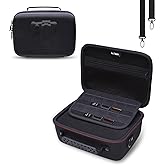 LTGEM Hard EVA Case with Three-layer Custom Foam, 9.5 x 7.1 x 4.6 Inch Camera Case for Canon/Sony/Nikon Camera and Lens with 10 Memory Card Pocket and Shoulder Strap