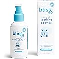 Bliss Baby Soothing Baby Oil, All Natural, Fragrance Free & Vegan, Made with Organic Avocado Oil & Other Plant-Based Ingredients, Dermatologist Tested, Hydrating Baby Massage Oil, 4 fl. Oz.