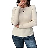 OYOANGLE Women's Plus Size Boat Neck Ribbed Sweater Basic Solid Slim Fit Dressy Casual Pullover Top