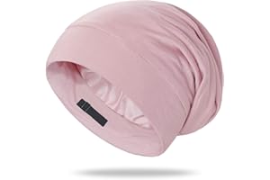 OLESILK Mulberry Silk Bonnet for Sleeping Women, Real Silk, Not Satin Pink