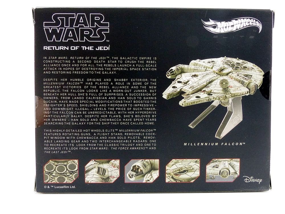 millennium falcon hot wheels elite