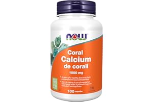 NOW Supplements, Coral Calcium 1,000 mg, Bone Health*, Healthy pH Balance*, 100 Veg Capsules