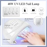Phoenixy Gel Nail Kit 24 Colours with 48W Lamp Manicure Tools Top Coat Base Coat view 3
