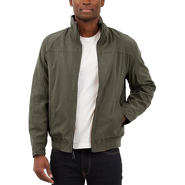 London Fog Men's Microfiber Bomber Jacket at Amazon Men's Clothing