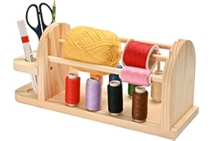 Sparkle Race Wooden Crochet Yarn Holder Sewing Thread Organizer, Yarn Storage for Crochet Yarn Ball Knitting & Crochet Supplies, Spool Thread Holder Ribbon Holder Organizer Rack for Sewing Accessories