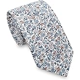 GHTIYLP Skinny Ties for Men Self Tie Mens Tie, Cotton Floral Neckties for Men Accessory Wedding Party Business Casual
