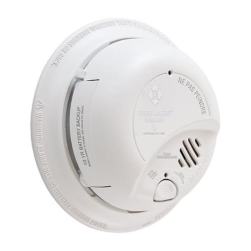 First Alert 9120BA Hardwired Smoke Alarm with 9V Backup Battery, Smoke Detector