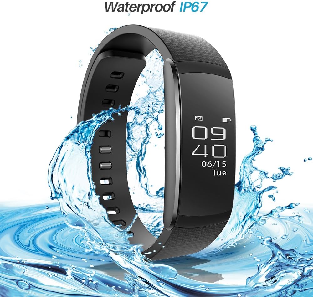 iWOWN Smart Watch, I6pro Smart Bracelet Heart Rate Monitor Pedometer Sport Step Tracker Calorie Counter Sleep Monitor Call Reminder Touch Screen Waterproof IP67 for iPhone Android Smartphone