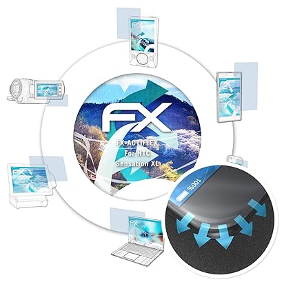 atFolix Schutzfolie passend für HTC Sensation XL Folie, ultraklare und Flexible FX Displayschutzfolie (3X)
