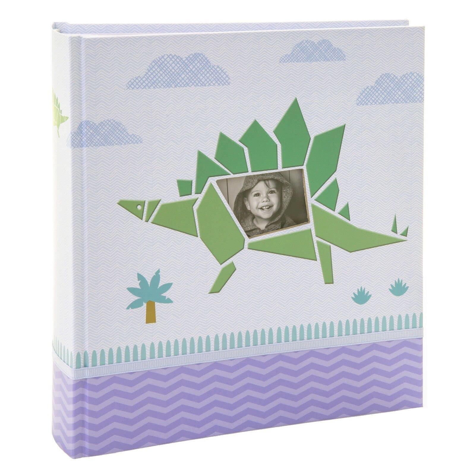 Kusso Green Dinosaur Children’s Personalised Photo Album 200 Photos 6x4 inch 10x15cm