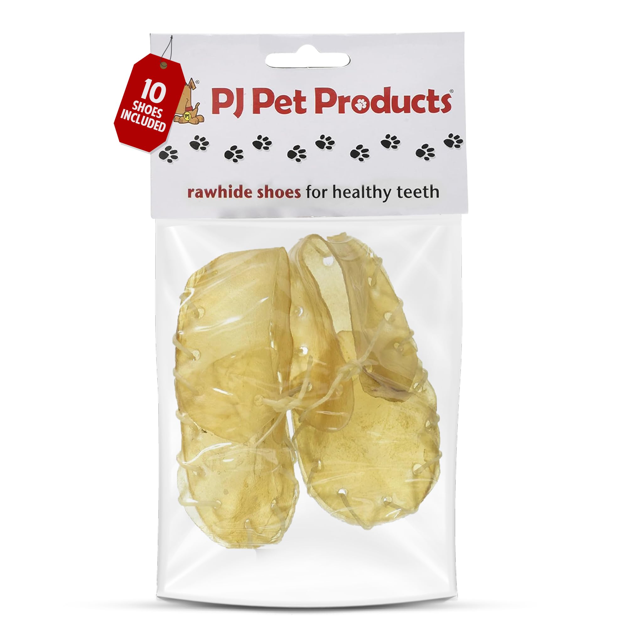 PJ Pet Poducts Rawhide Shoes 12 cm 20 g (Pack Of 10)