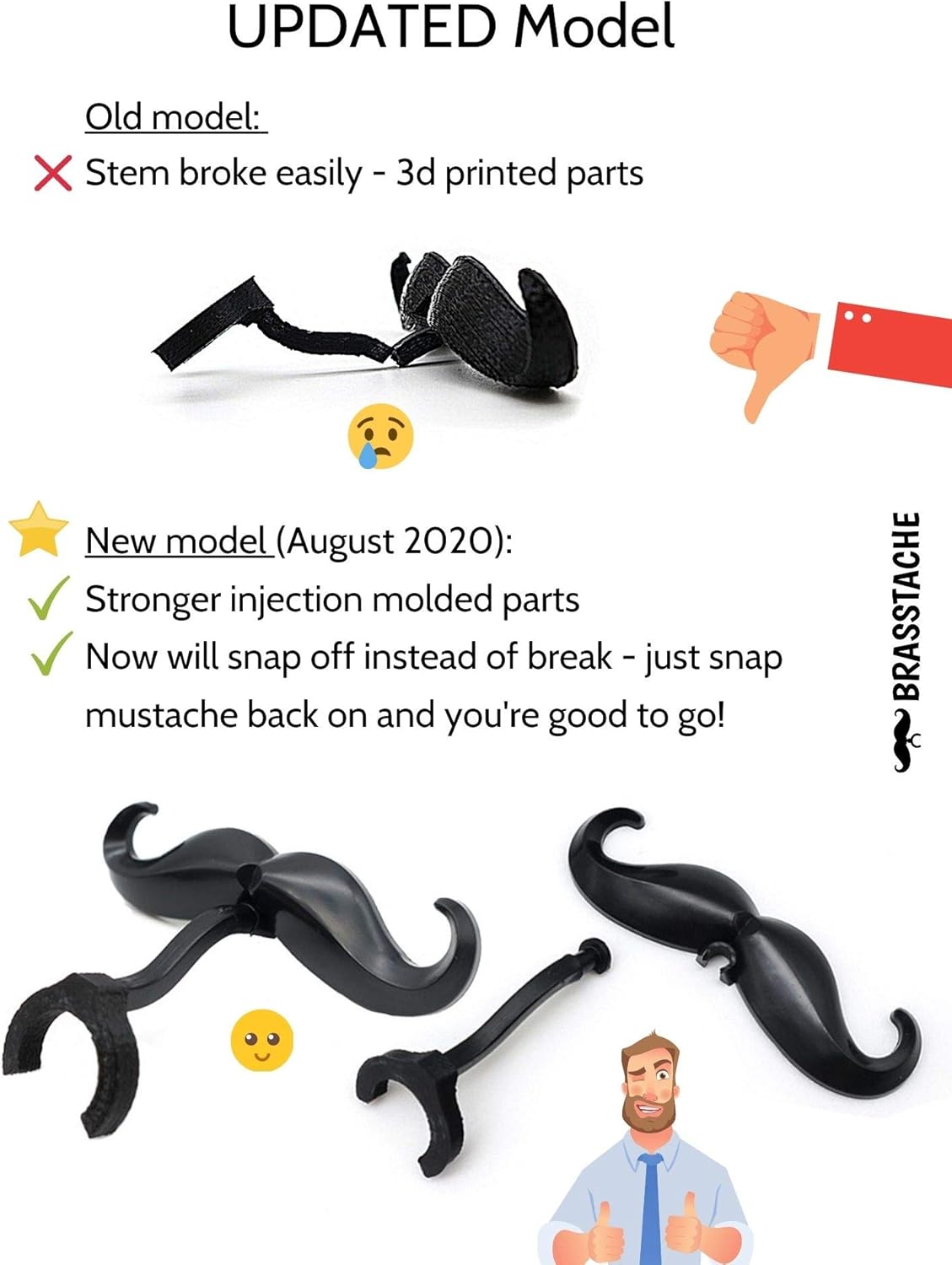 Brasstache - Clip-on Mustache for French Horn Mouthpiece: Musical Instruments