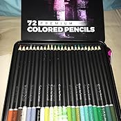 Castle Art Supplies Gold Standard 72 kleurpotloden set met extra's | Hoogwaardige gekleurde kernen op oliebasis blijven scherper, harder tegen breuk | voor volwassen kunstenaars, kleurspecialisten