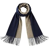 SKNSOFT Lambs Wool Winter Scarf for Men Double-sided Women Wraps Fashion Cold Weather Scarves