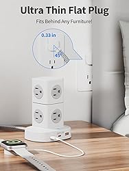 DEPOW Power Strip Tower Surge Protector with 9