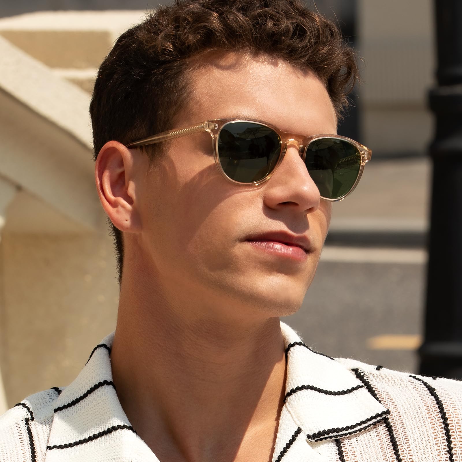 CARFIA Schicke Polarisierte Sonnenbrille für Herren Damen UV Schutz 2