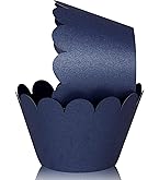 50 Forros Para Magdalenas Chef Craft - Color Azul Oscuro, Anti-manchas Y Apto Para Hornear