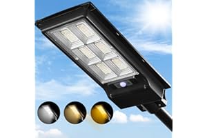 OTeedo 1200W Solar Street Light 120000LM LED Solar Lights Outdoor Waterproof for Garden 3CCT 3000k/4500k/6000k Dusk to Dawn Lighting with Outside Motion Sensor for Backyard,Pool,Garage