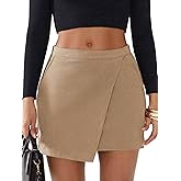 EXLURA Womens Corduroy Pencil Skirt High Waisted Elastic Basic Casual Mini Skirts with Pockets 2025 Fall Trendy Outfits
