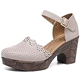 Altxic Women's Closed Round Toe Hollow Out Vamp