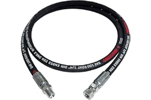 CAMUUN 1/4 Hydraulic Hose with 1/4inch JIC 37° Female X 1/4" NPTF Male Hydraulic Hose Fittings (72inch)