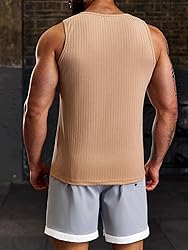 Runcati Men's Ribbed Tank Tops 2 Pack Knit