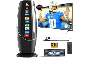 MACMIA TV Savior:Your Signal Catcher.2000+ Miles TV Antenna Indoor,Supports Receiving Various Types of Local Channels,Indoor Smart TV Digital Antenna,20-Foot Cable,Indoor 4K high-Definition TV Antenna.