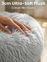 OKPOW Donut Dog Bed 60cm Calming Anti Anxiety Round Plush Pet Cushion Non Slip view 6