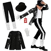 Morph Popstar Costume for Kids, 80s Disco Outfits for Boys, Retro Costume Boys, 80s Party Wear, Halloween Costumes for Kids